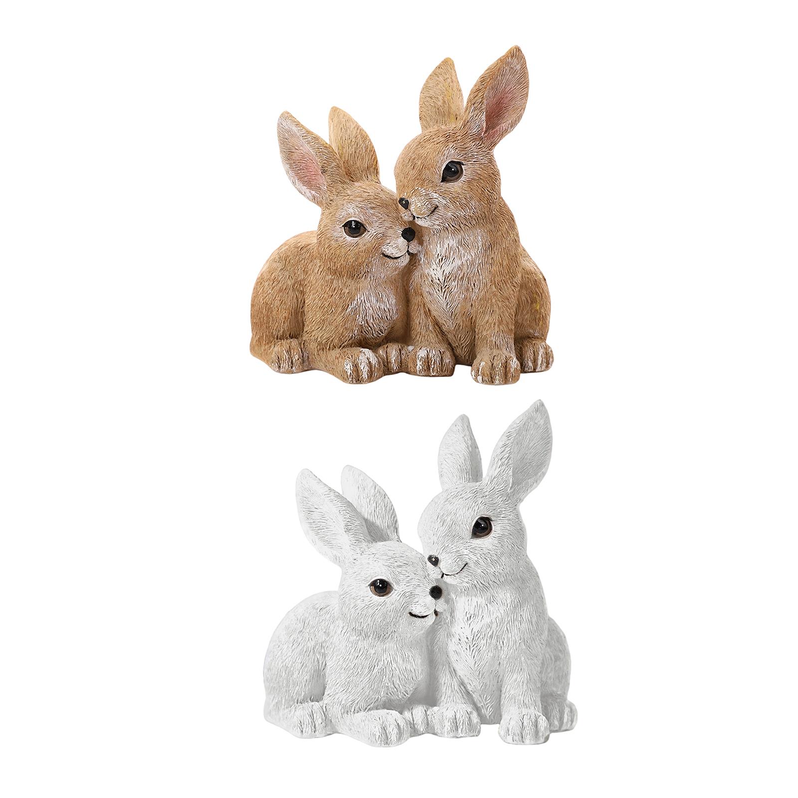 Rabbit Statue Easter Decoratio - Art Craft Rabbit のレビューと価格