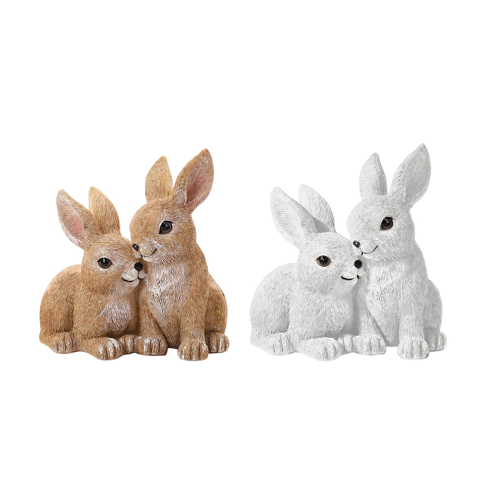 Rabbit Statue Easter Decoratio - Art Craft Rabbit のレビューと価格