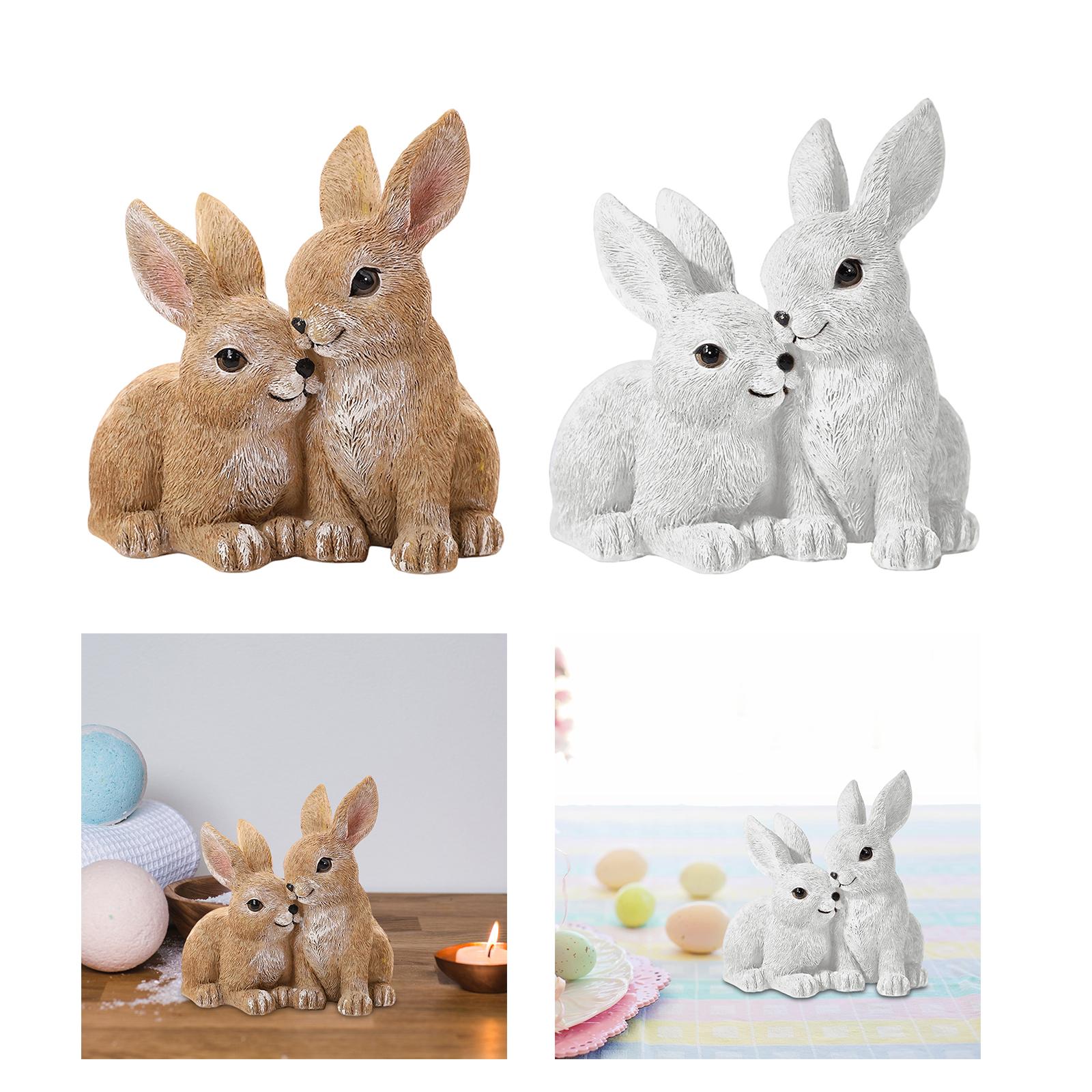 Rabbit Statue Easter Decoratio - Art Craft Rabbit のレビューと価格