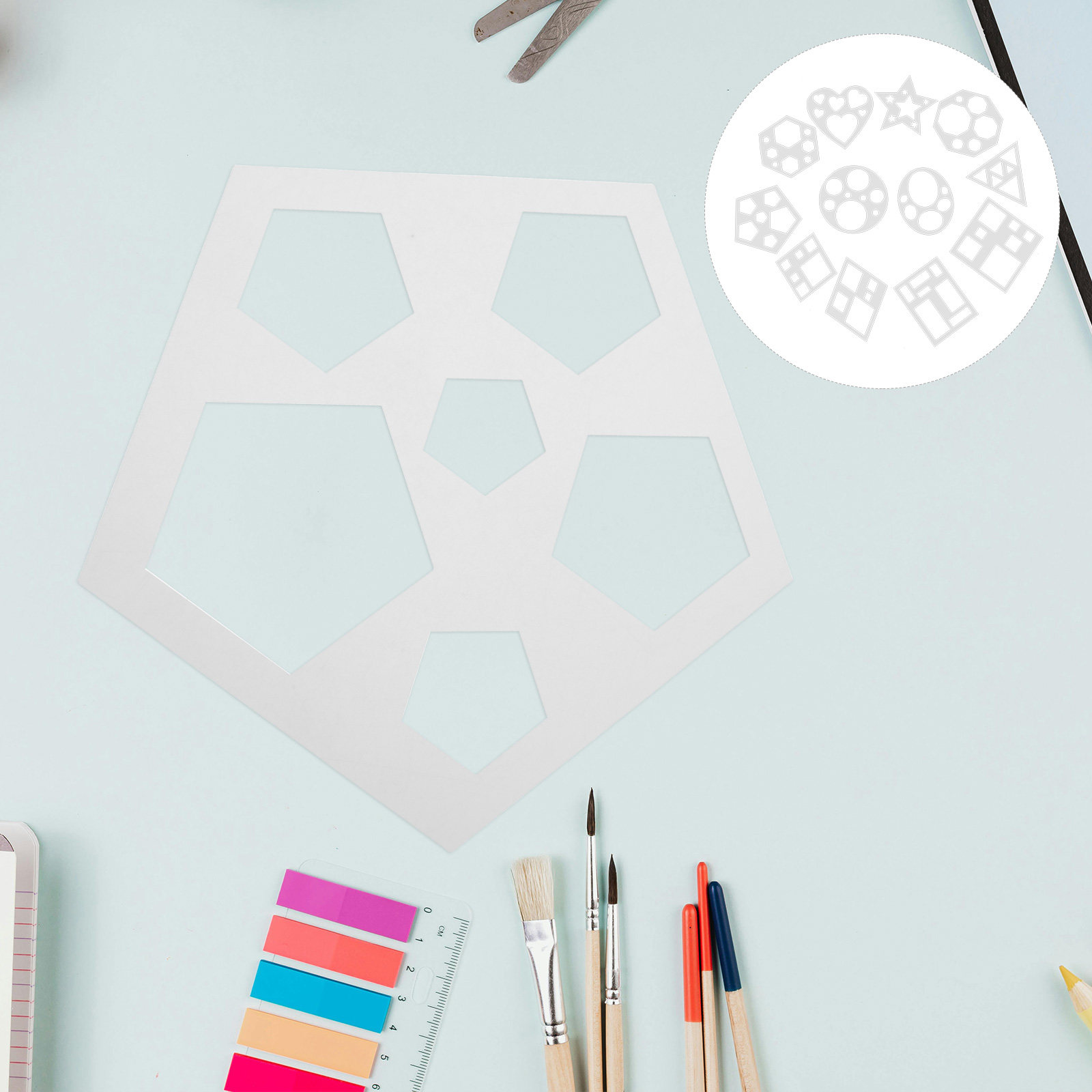 12Pcs Geometric Shape Stencils - Art Craft For Preschool のレビューと価格