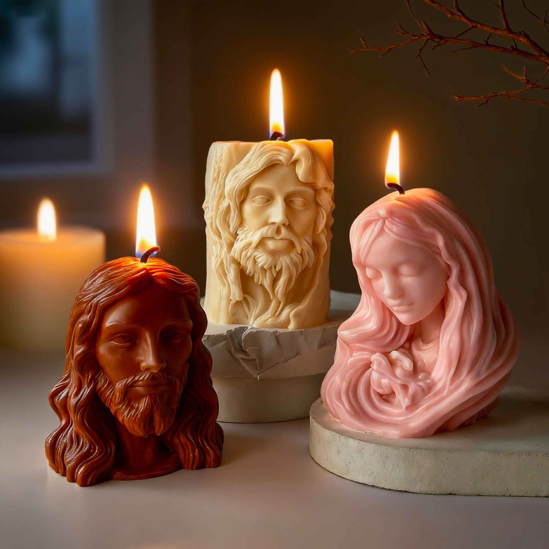 Portrait Candle Mould Decorati - Art Craft Show のレビューと価格