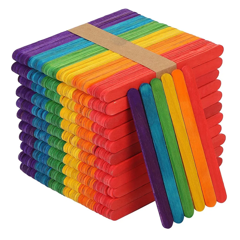 50PCS Colored Popsicle Sticks  - Art Craft Stick のレビューと価格
