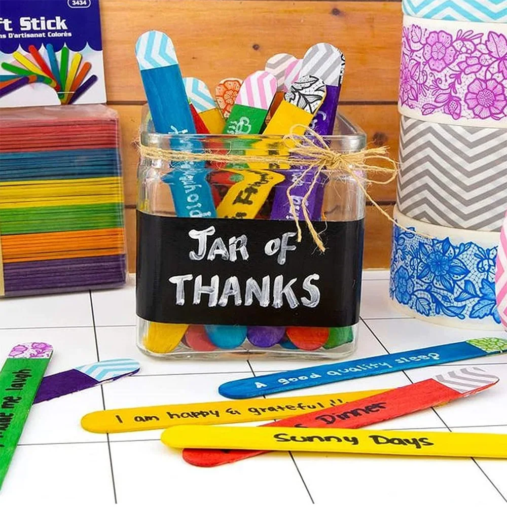 50PCS Colored Popsicle Sticks  - Art Craft Stick のレビューと価格