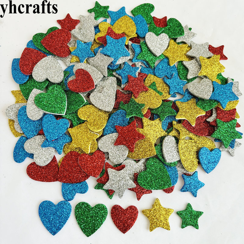 150PCS/LOT.Glitter star and he - Art Craft For Kindergarten のレビューと価格