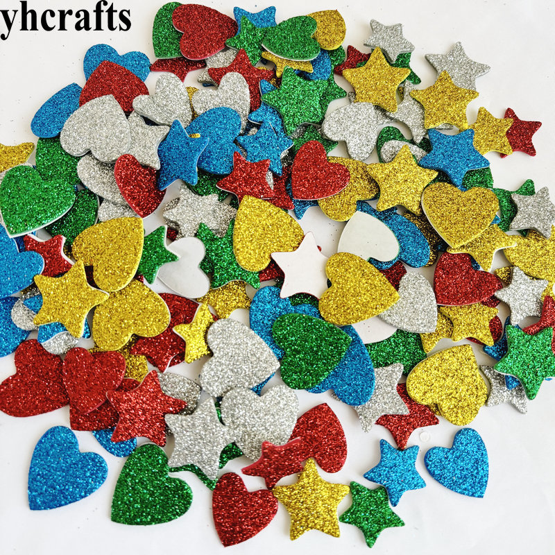 150PCS/LOT.Glitter star and he - Art Craft For Kindergarten のレビューと価格