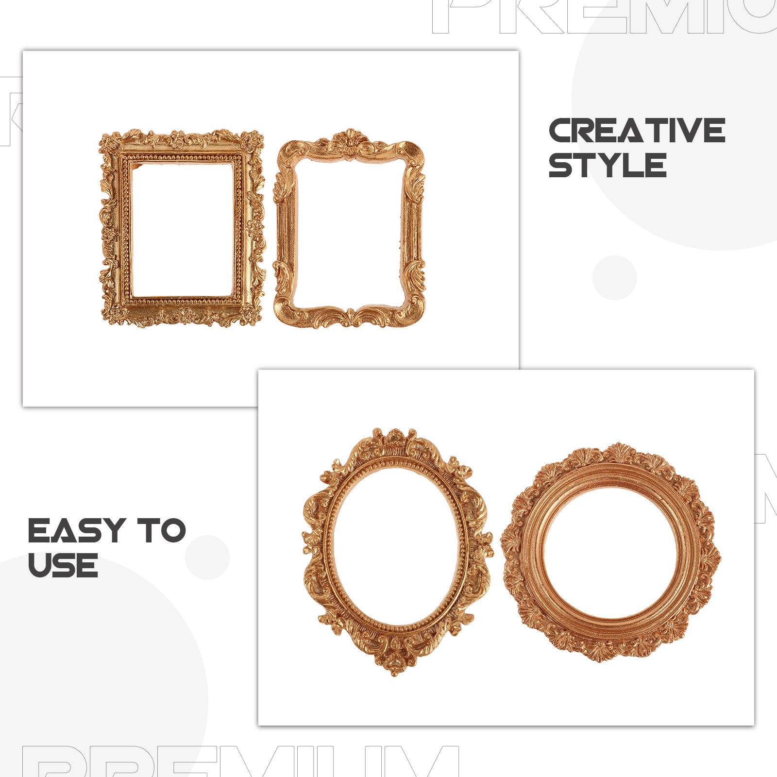 4Pcs Vintage Mini Photo Frames - Art Craft Gallery のレビューと価格