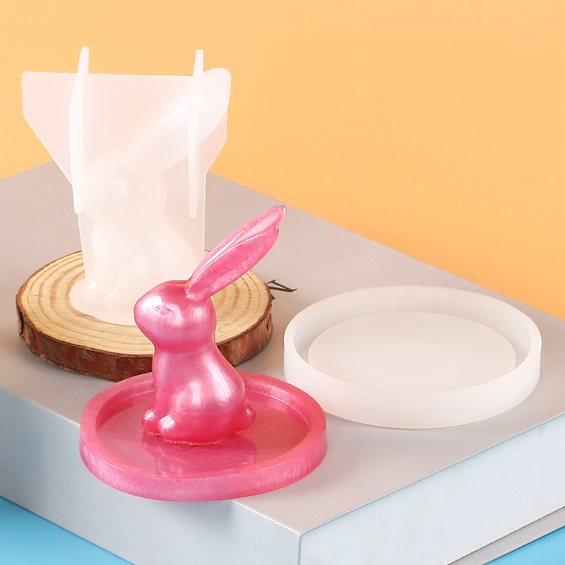 2Pcs 3D Bunny Ring Holder Sili - Art Craft Rabbit のレビューと価格