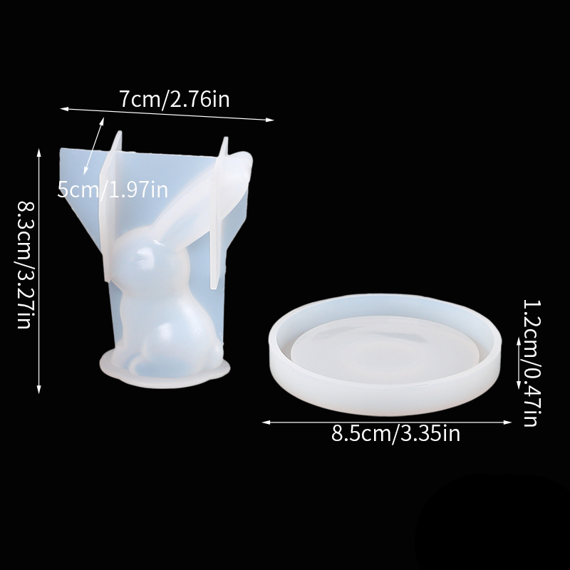 2Pcs 3D Bunny Ring Holder Sili - Art Craft Rabbit のレビューと価格