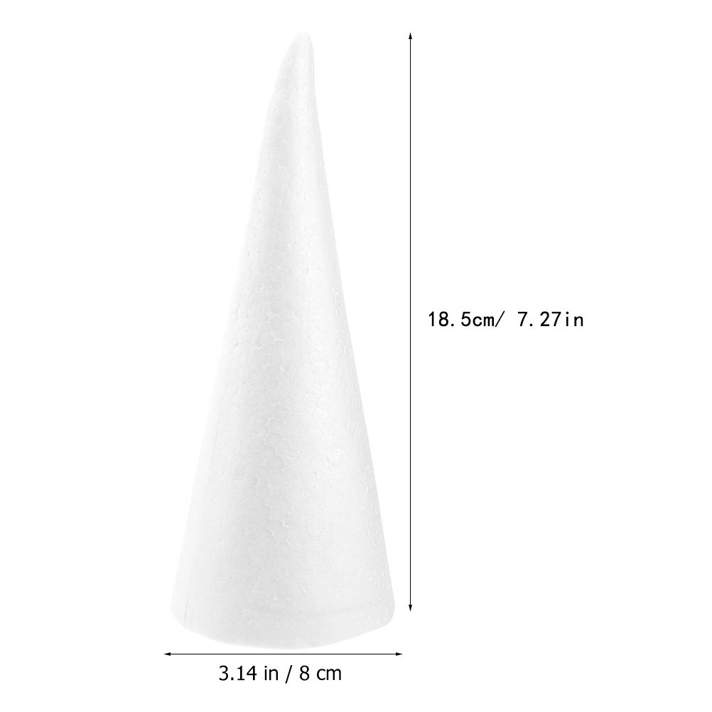 18Pcs White Foam Cones for DIY - Art Craft Kids のレビューと価格