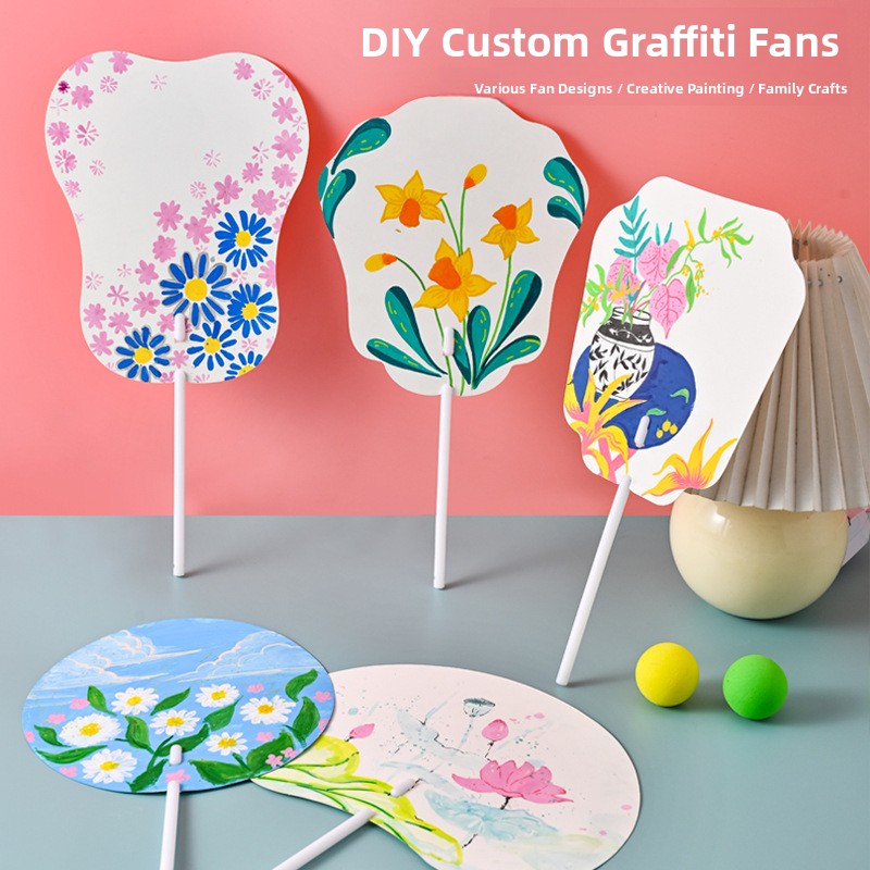 DIY Hand-Painted Fan Paper for - Art Craft For Kindergarten のレビューと価格