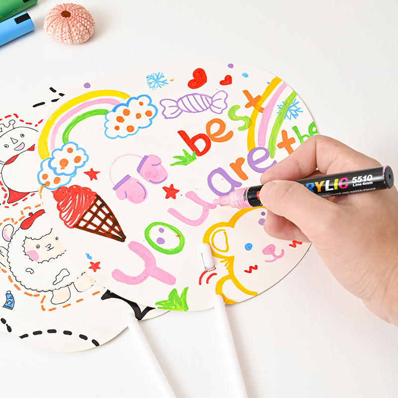DIY Hand-Painted Fan Paper for - Art Craft For Kindergarten のレビューと価格