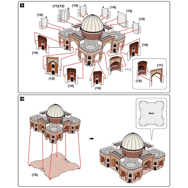 India Humayun's Tomb Mini 3D P - Art Craft India のレビューと価格