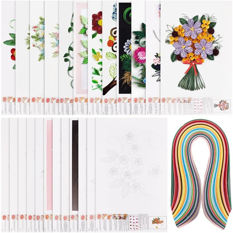 1Set 12 Pcs Quilling Paper Ste - Quilling Paper Strips のレビューと価格