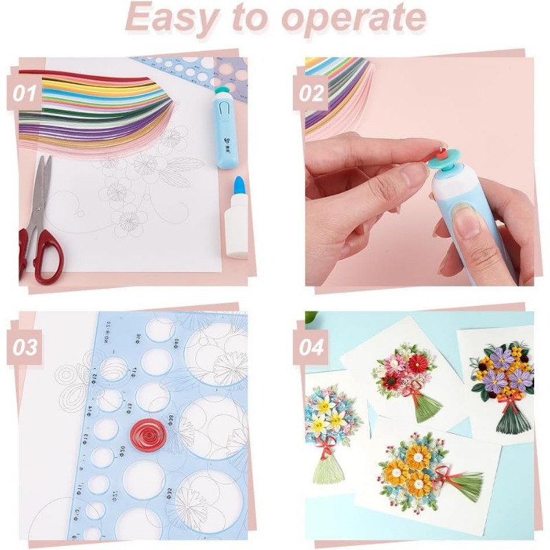 1Set 12 Pcs Quilling Paper Ste - Quilling Paper Strips のレビューと価格