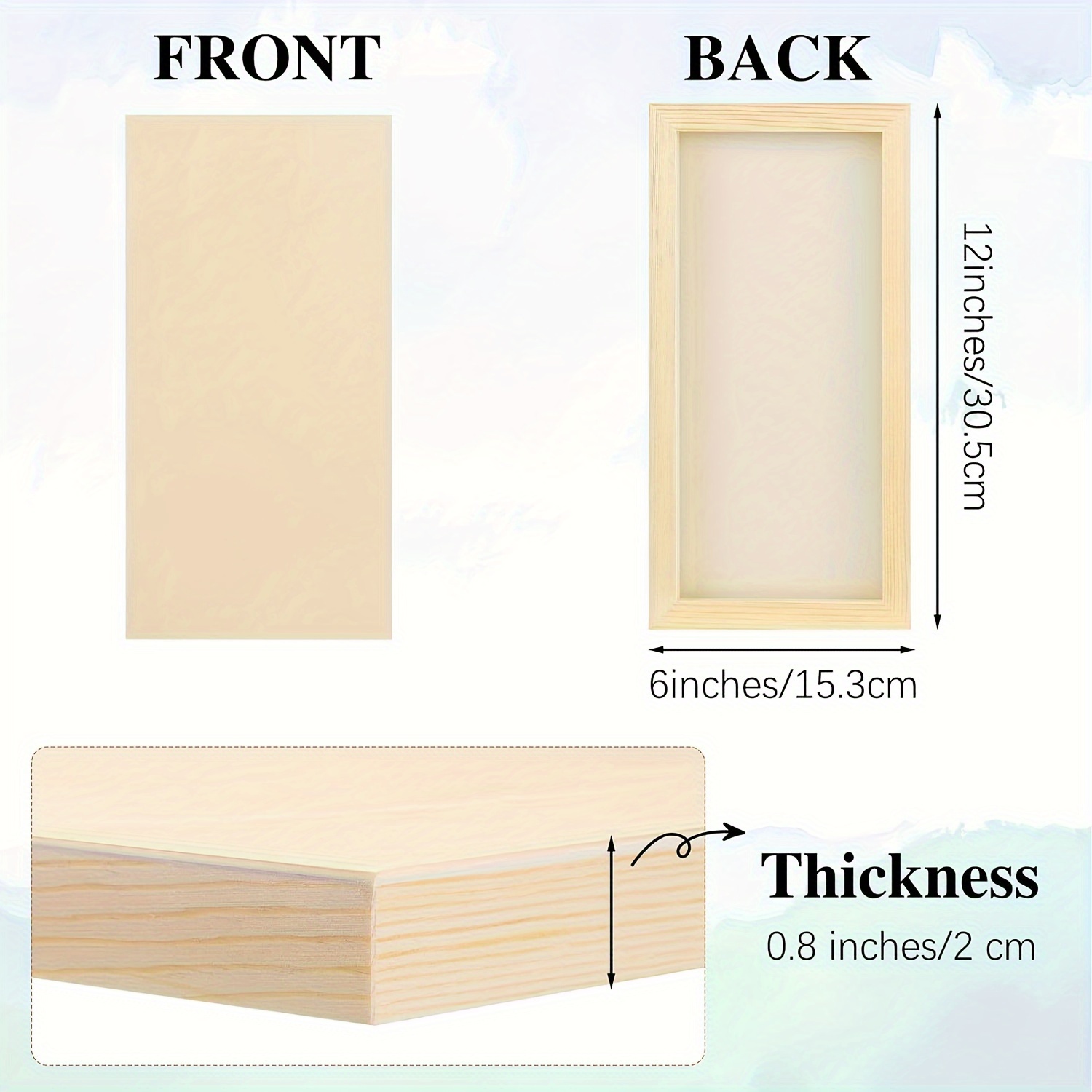 Unfinished Wooden Boards Measu - Art Craft Gallery のレビューと価格