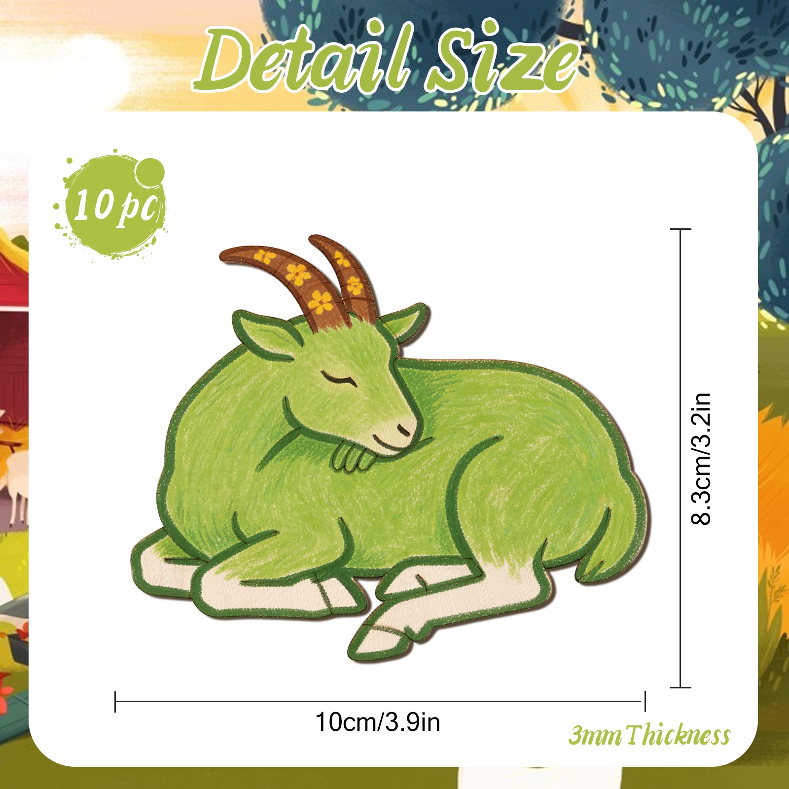 10pcs/set Unfinished Wood Shee - Art & Craft Voucher Code のレビューと価格