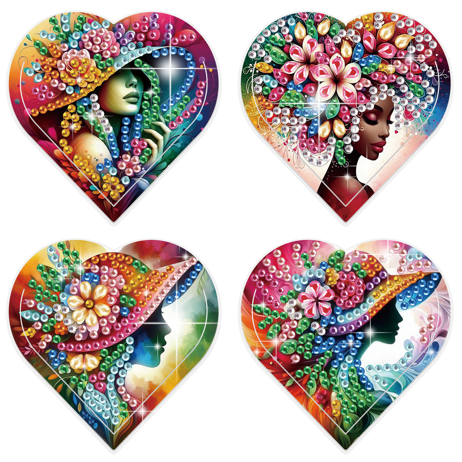 4PCS Diamond Painting Heart Sh - Art Craft Kit のレビューと価格