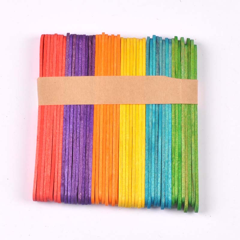 50Pcs/Lot Natural Wood & Color - Art Craft Stick のレビューと価格