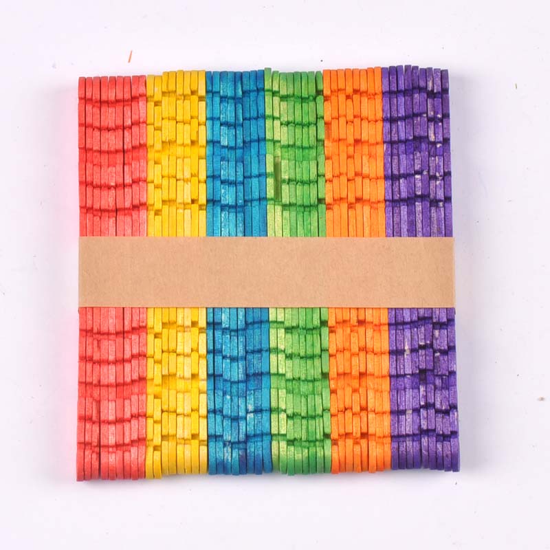 50Pcs/Lot Natural Wood & Color - Art Craft Stick のレビューと価格